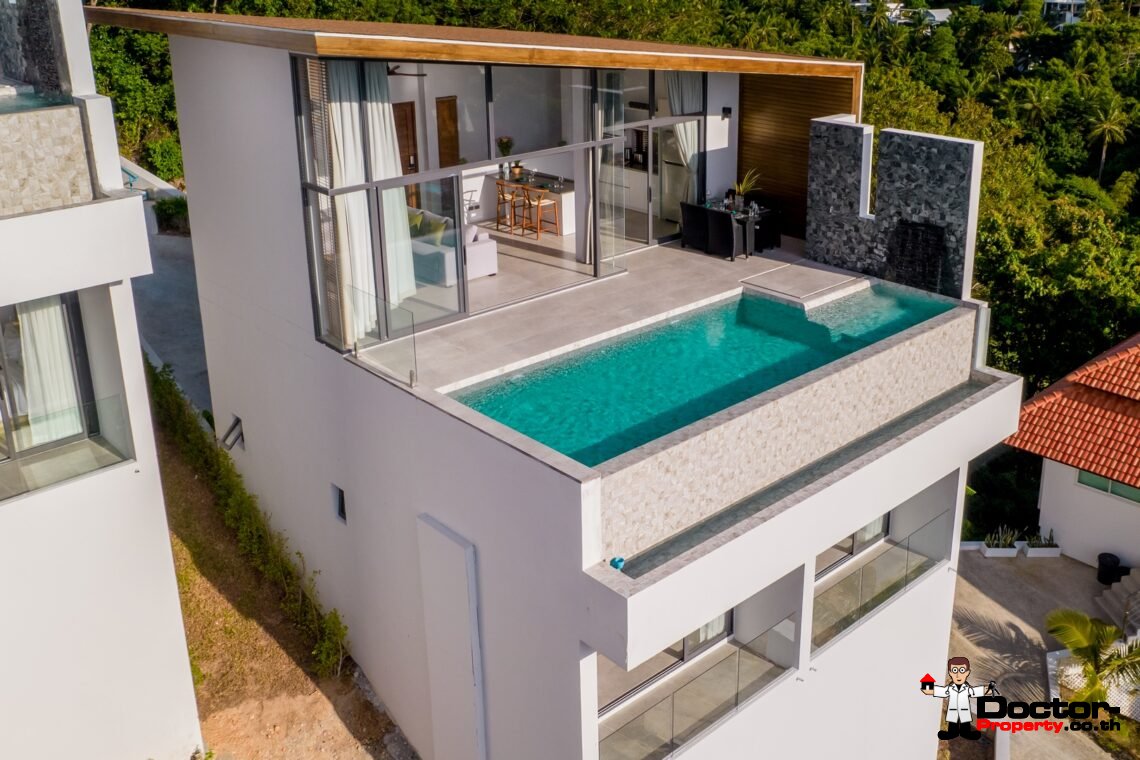 Modern 2 Bedroom Sea View Villa in Bang Por, Koh Samui – For Sale